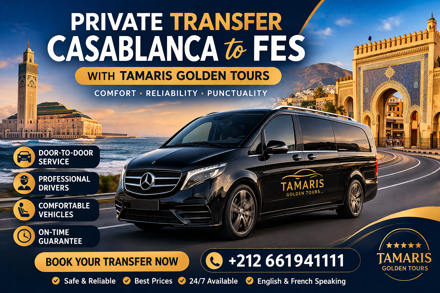 Private Transfer Casablanca to Fes