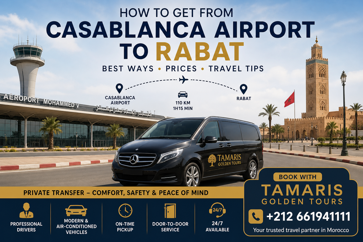 How to get from Casablanca airport to Rabat