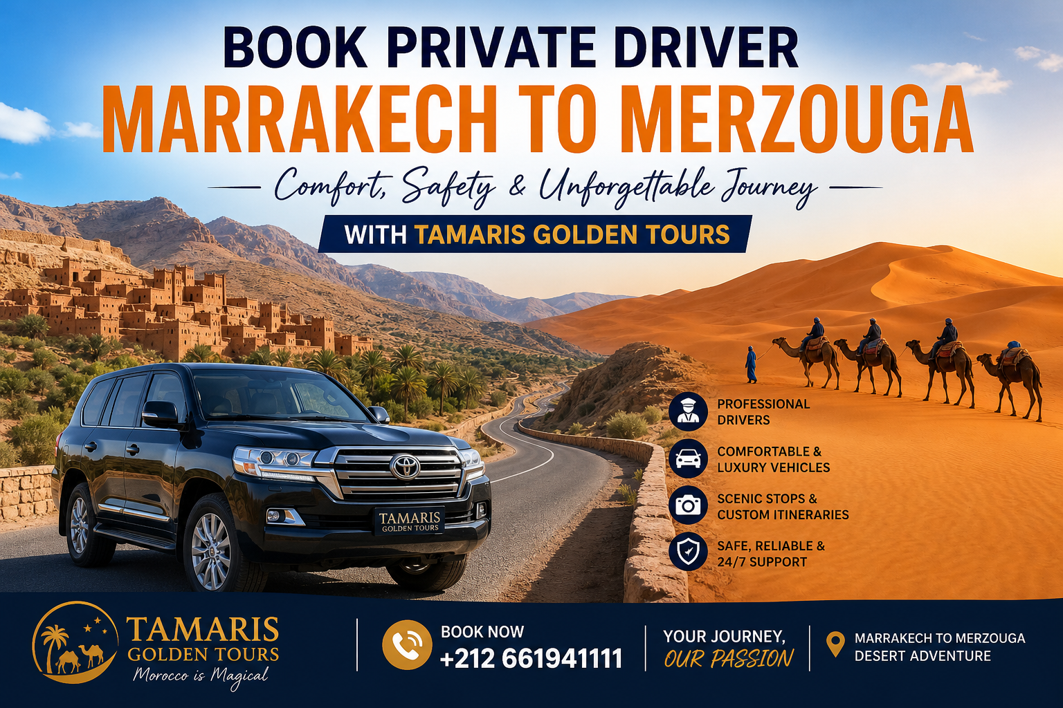 Private Driver Marrakech to Merzouga
