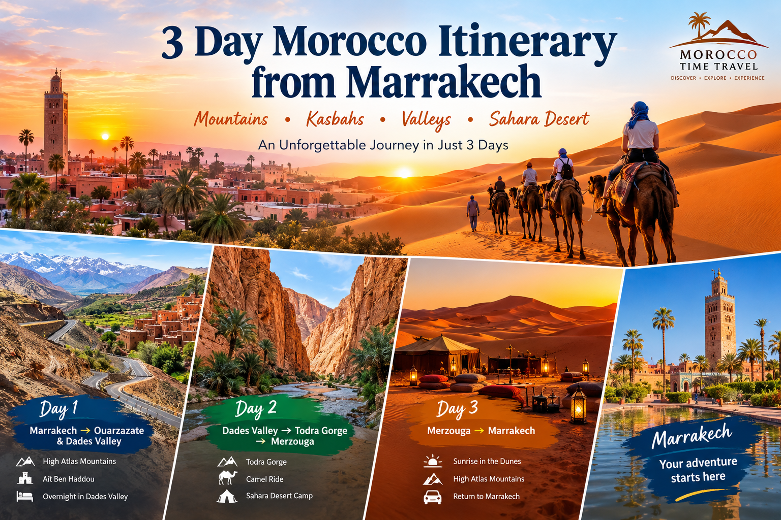 3 day Morocco itinerary from Marrakech