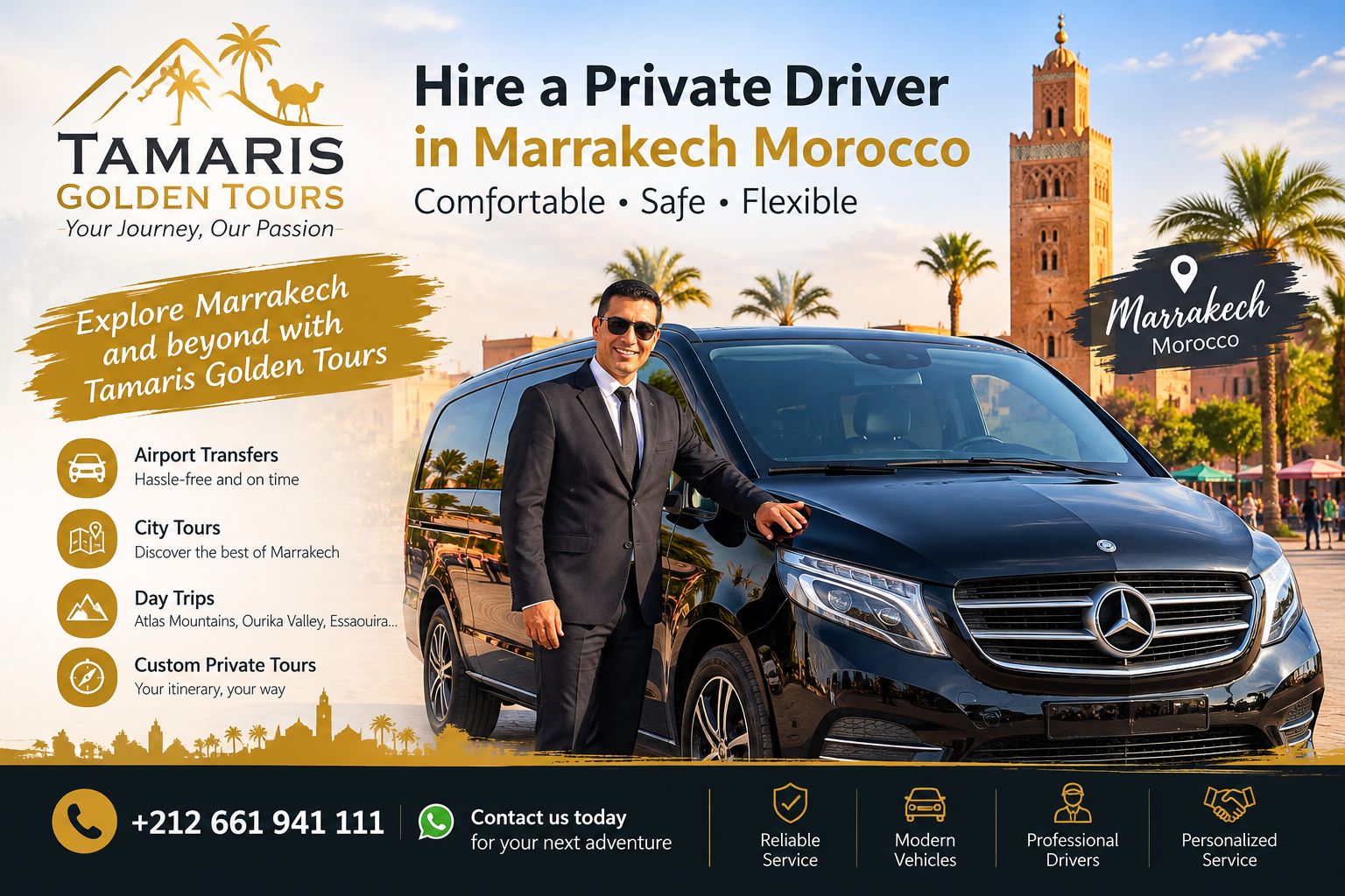 hire a private driver in Marrakech Morocco